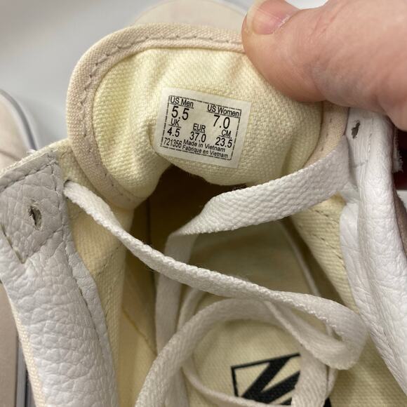 Vans Old Skool Platform Sneakers 7 Floral Embroidered Cream White Skate Shoes - Picture 7 of 8